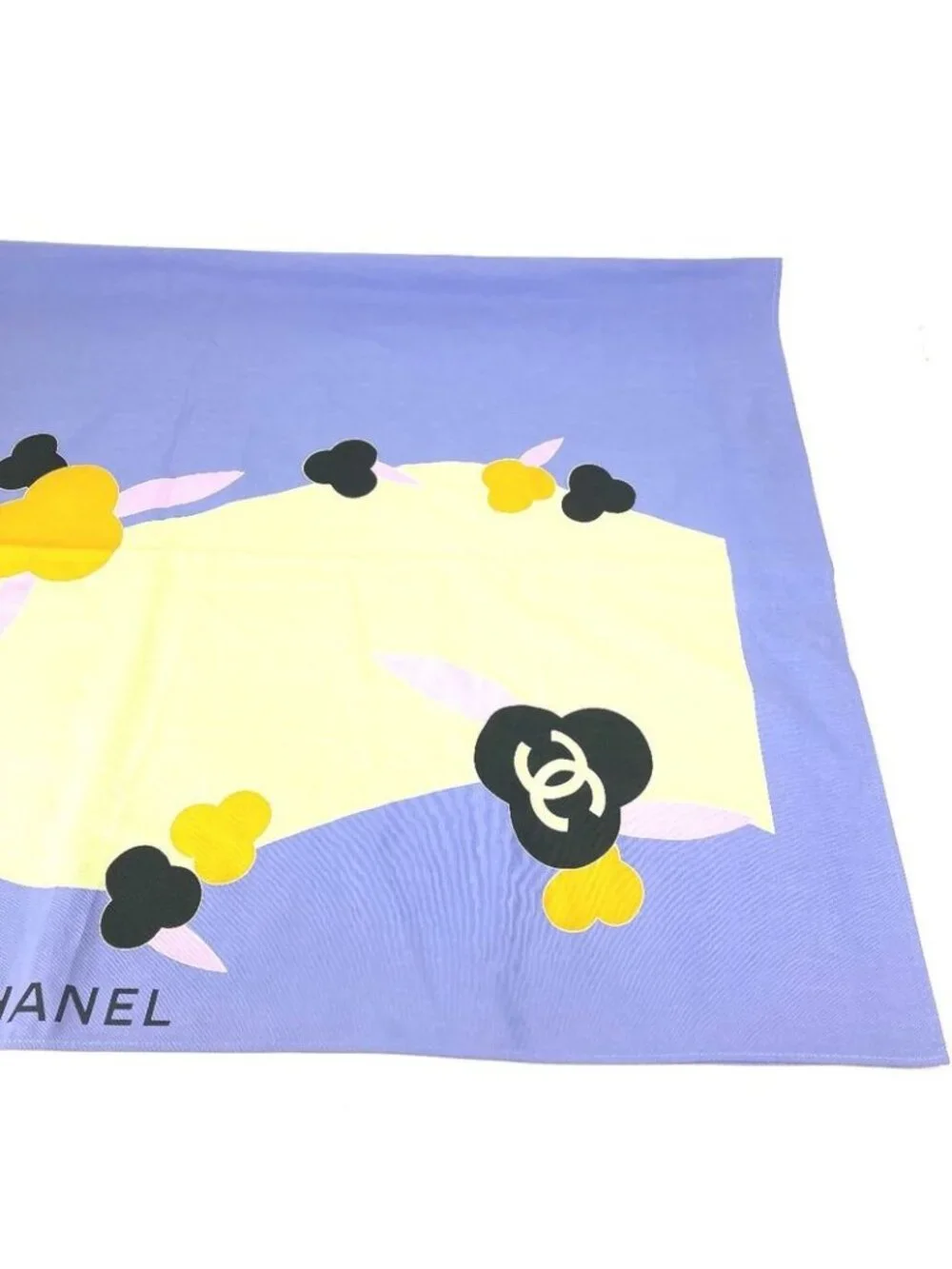 Chanel Towel Interior CC Coco Mark Logo Cotton Purple